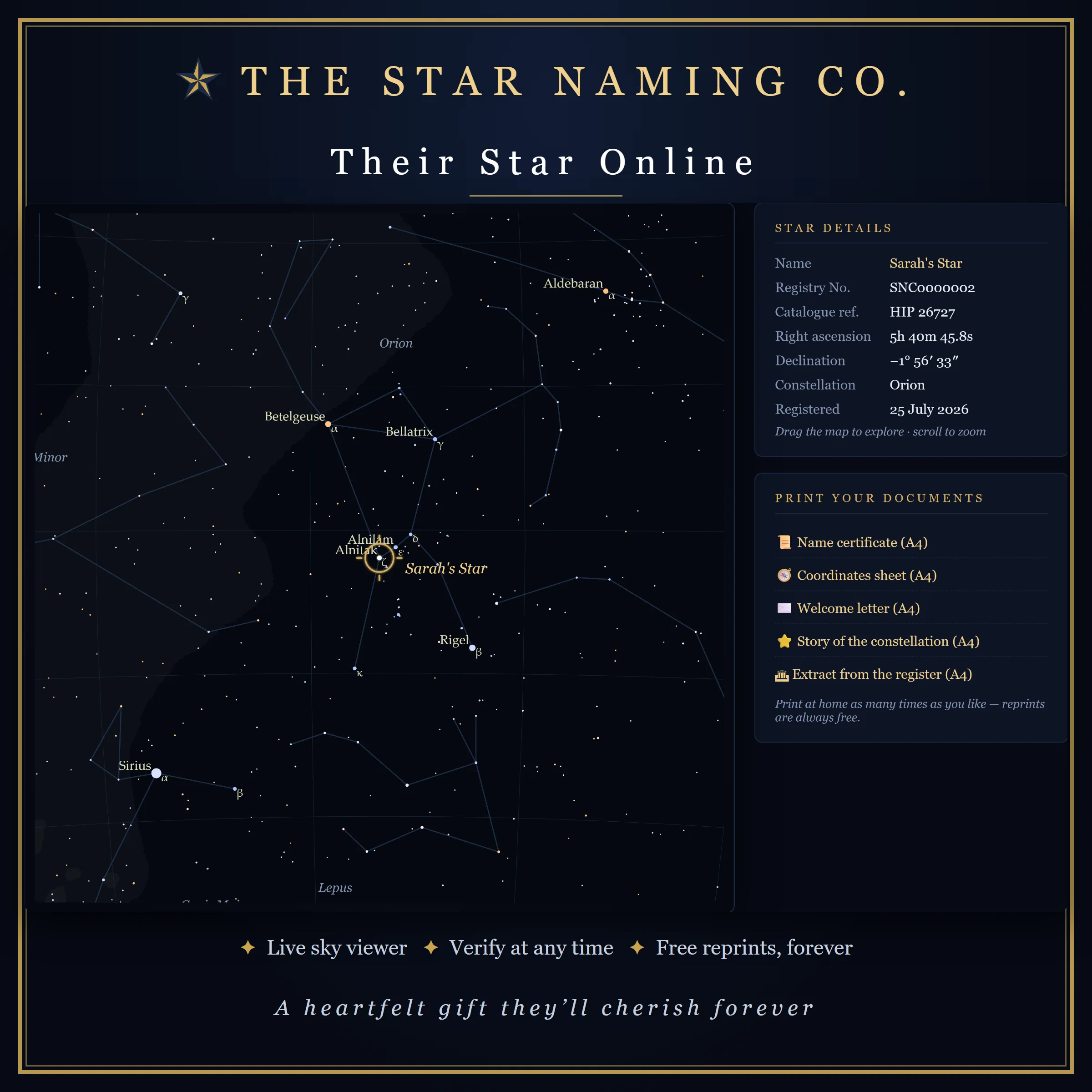 Their own live star page